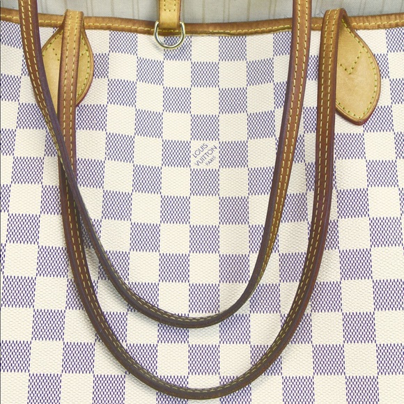 2014 Louis Vuitton Neverfull MM DA Damier Azur LV - Picture 7 of 8